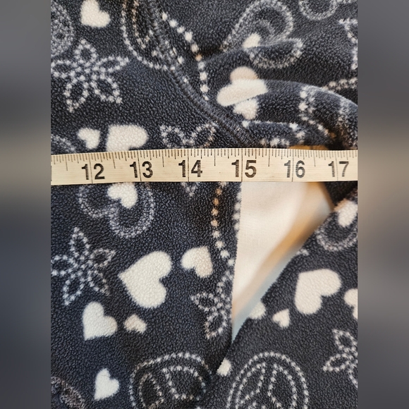 Old Navy Girls Gray & White Designed Long Sleeve Hooded Fleece Jacket Size Large - Picture 8 of 11